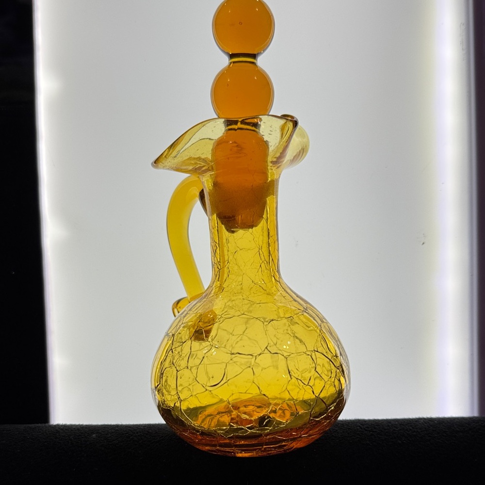 Vintage cruet blenko crackle pitcher - Picture 2 of 6